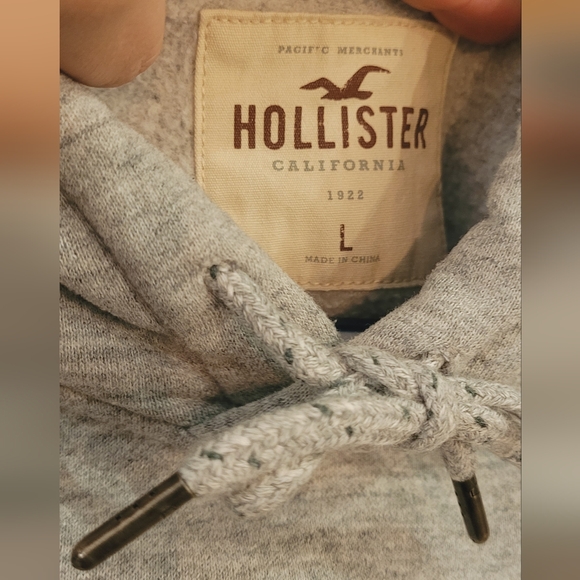 EUC | Hollister Gray Terrycloth California Hoodie - Picture 6 of 8